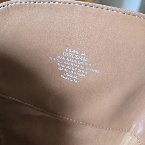 Vince Camuto Girls Size 4M - Walnut Tan Brown Suede Boots - Picture 10 of 11